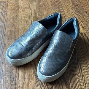 J Slides Women’s 8.5 Metallic Slip-On Sneakers